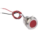 RS PRO Red Panel Mount Indicator 24V dc 40mA Lead Wire Termination IP67 Flush 123-2424