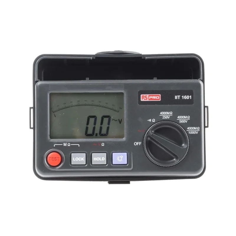 RS PRO Insulation Tester 250 V Min, 1 kV Max, 4000 mΩ Resistance, LCD Display, Battery Powered IIT1601
