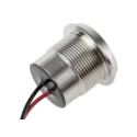 RS PRO Green Panel Mount Indicator 12V DC 40mA Lead Wire Termination IP67 Flush 123-2427