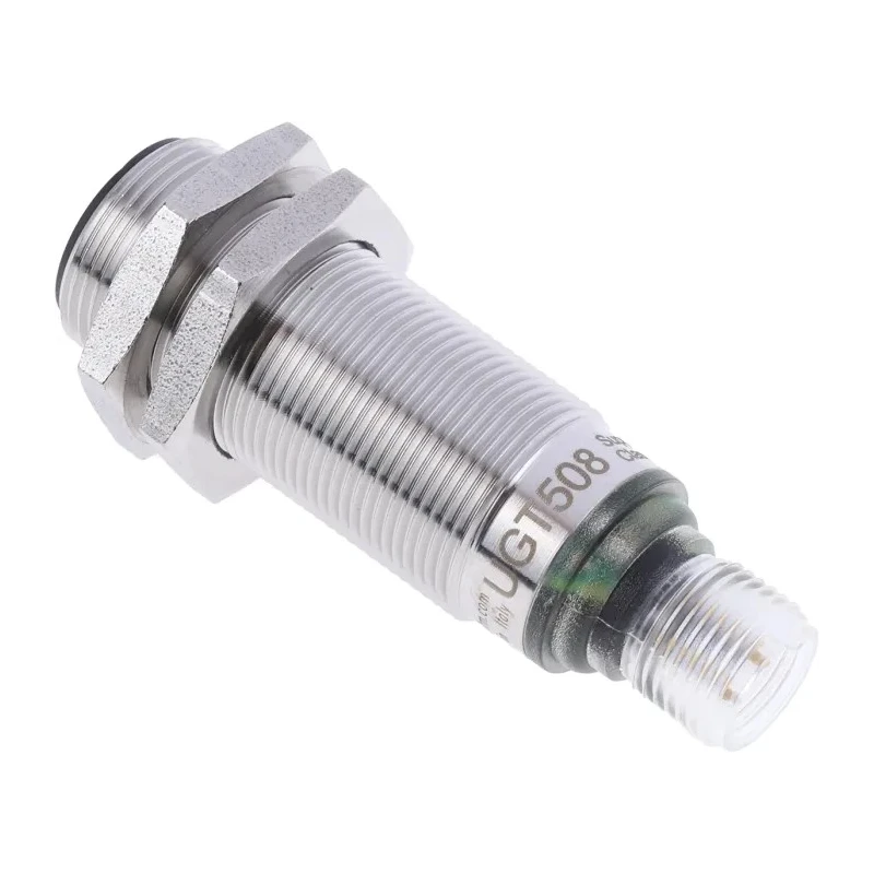 ifm electronic Threaded Barrel Ultrasonic Proximity Sensor M18 x 1 60.5mm Length 0/10 V Output 3V 30V DC 35mA UGT508