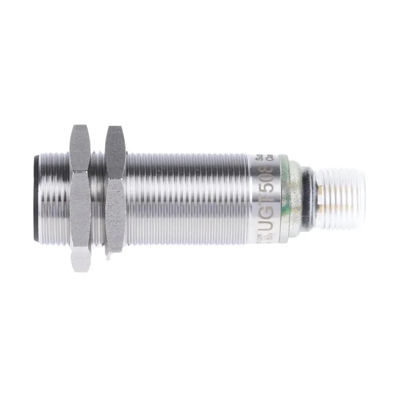 ifm electronic Threaded Barrel Ultrasonic Proximity Sensor M18 x 1 60.5mm Length 0/10 V Output 3V 30V DC 35mA UGT508