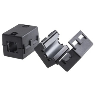 Rotronic RS PRO Openable Ferrite Clamp, Aperture Diameter 10 mm, Impedance 130Ω at 100 MHz 80Ω at 25 MHz, External 123-2492