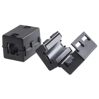 Rotronic RS PRO Openable Ferrite Clamp, Aperture Diameter 10 mm, Impedance 130Ω at 100 MHz 80Ω at 25 MHz, External 123-2492