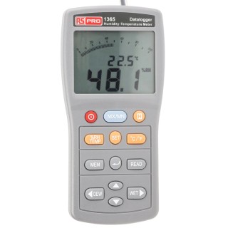 RS PRO Temperature & Humidity Data Logger 1365, RS232, USB, 2 Channel, Battery Powered AAA, 0 to 60°C Operating Range