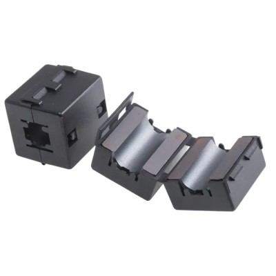RS PRO Openable Diameter 13 mm Ferrite Clamp, Aperture 1, 33 x 31.5 x 30 mm, Impedance 156Ω at 25 MHz, 275Ω at 100 123-2496