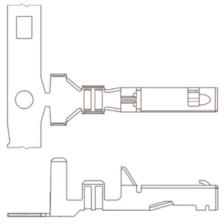 Molex 50597 Series Female Crimp Terminal, 18 AWG Min Crimp, 16 AWG Max, Tin Plating, Copper Alloy 50597-8000