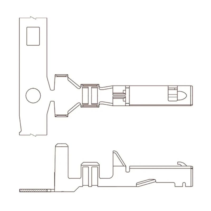 Molex 50597 Series Female Crimp Terminal, 18 AWG Min Crimp, 16 AWG Max, Tin Plating, Copper Alloy 50597-8000