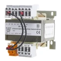 RS PRO 100 VA DIN Rail Transformer, 208 to 600 V AC Primary, 12 V, 2 x 115 V AC Secondary, DIN Rail and Screw 123-2505