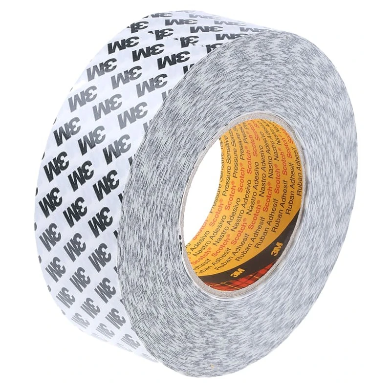 3M Translucent Double Sided Paper Tape, 16N/cm Adhesion Strength, Paper Backing, 50mm x 50 m 9086 50MMX50M