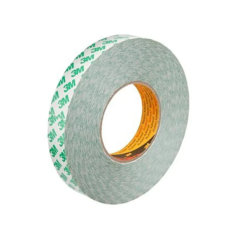 3M White Double Sided Plastic Tape with Polyvinyl Chloride Backing, 25mm Width x 50m Length, 0.26mm Thickness 9087 25MMX50M
