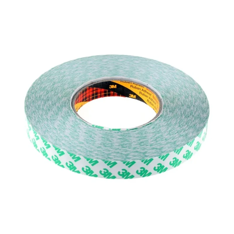 3M White Double Sided Plastic Tape, Modified Acrylic Adhesive, Polyvinyl Chloride Backing, 19mm x 50m, 5.2N/cm 9087 19MMX50M