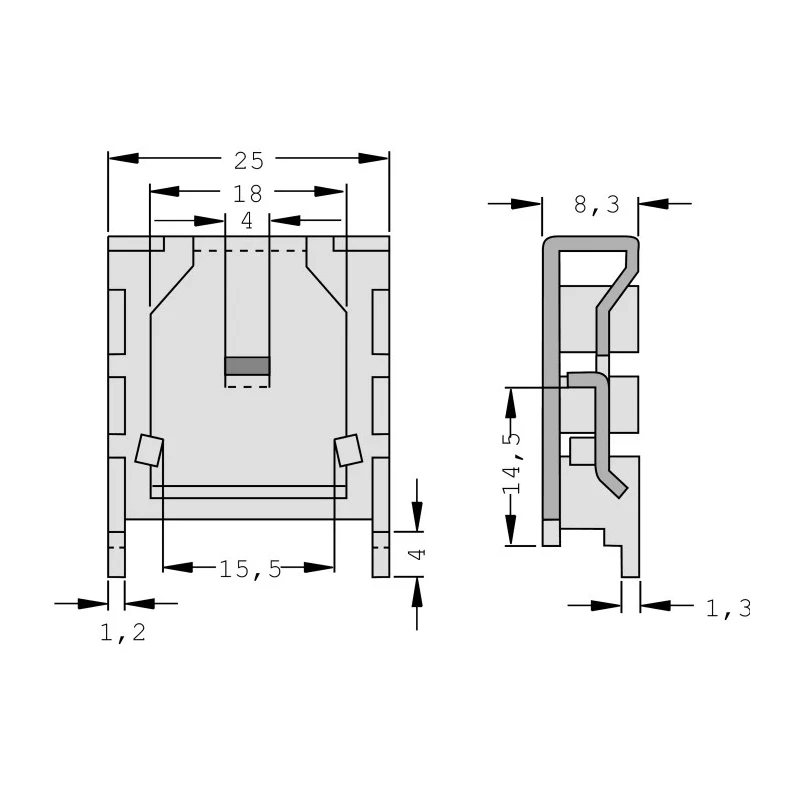 Fischer Elektronik Heatsink, 18°C/W Thermal Resistance, 8.3 mm Height, 25 mm Length, 25.4 mm Width, Black FK224SA218-1