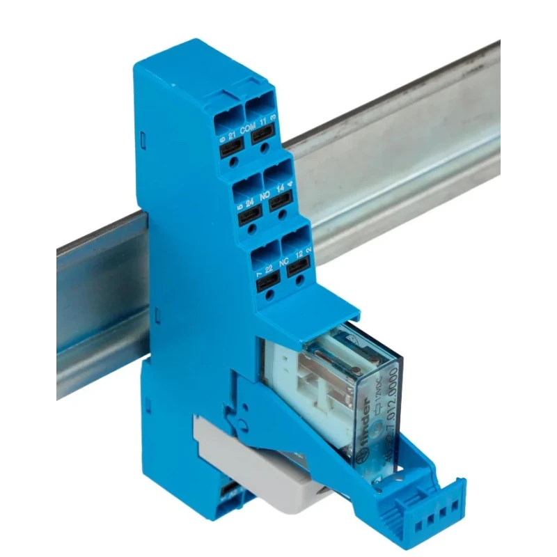 Finder 48 Series Electromechanical Interface Relay, DIN Rail Mount, 12V DC Coil, DPDT-2 CO, 8A Load 48.P5.7.012.0050SPA
