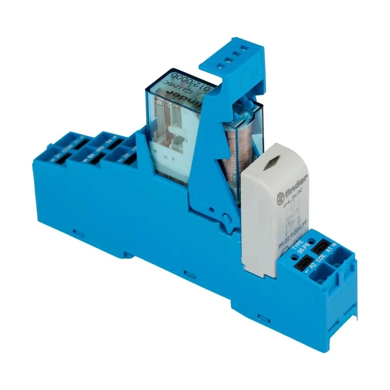 Finder 48 Series Electromechanical Interface Relay, DIN Rail Mount, 12V DC Coil, DPDT-2 CO, 8A Load 48.P5.7.012.0050SPA