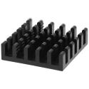 Fischer Elektronik Heatsink Universal Square Alu Black Anodised Aluminium 24.3K/W 6 mm x 21 mm x 21 mm ICKBGA21X21