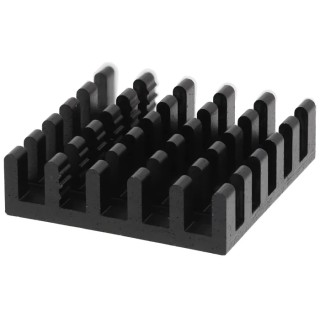 Fischer Elektronik Heatsink Universal Square Alu Black Anodised Aluminium 24.3K/W 6 mm x 21 mm x 21 mm ICKBGA21X21