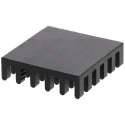 Fischer Elektronik Heatsink Universal Square Alu Black Anodised Aluminium 24.3K/W 6 mm x 21 mm x 21 mm ICKBGA21X21