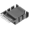 Fischer Elektronik Heatsink for Transistors TO-218 Black Anodised 25mm x 25.4mm x 8.3mm 18°C/W FK224MI218-1