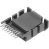 Fischer Elektronik Heatsink for Transistors TO-218 Black Anodised 25mm x 25.4mm x 8.3mm 18°C/W FK224MI218-1