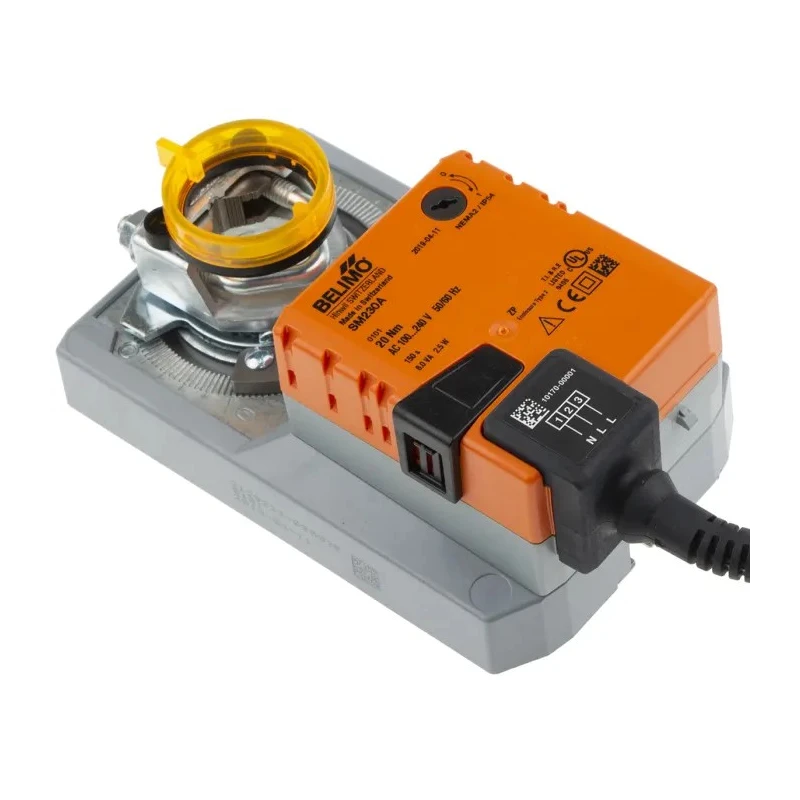 Belimo 240V AC Open/Close Damper Actuator, 20Nm Torque, IP54, 95° Rotation SM230A
