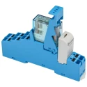 Finder 48 Series Electromechanical Interface Relay DIN Rail Mount 24V DC Coil Voltage DPDT-2 CO Contact 48.P8.7.024.0050SPA