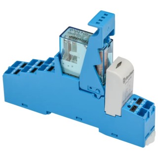 Finder 48 Series Electromechanical Interface Relay DIN Rail Mount 24V DC Coil Voltage DPDT-2 CO Contact 48.P8.7.024.0050SPA