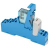 Finder 48 Series Electromechanical Interface Relay DIN Rail Mount 24V DC Coil Voltage DPDT-2 CO Contact 48.P8.7.024.0050SPA