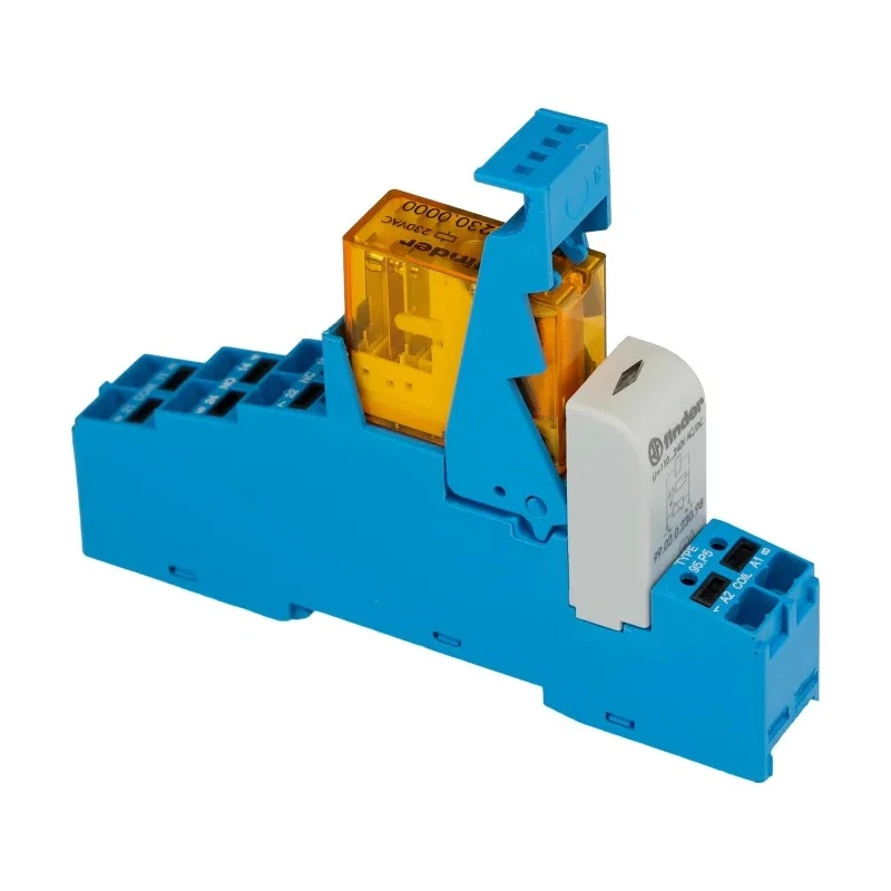 Finder 48 Series Interface Relay DIN Rail Mount 230V AC Coil Voltage DPDT-2 CO 8A 48.P5.8.230.0060SPA