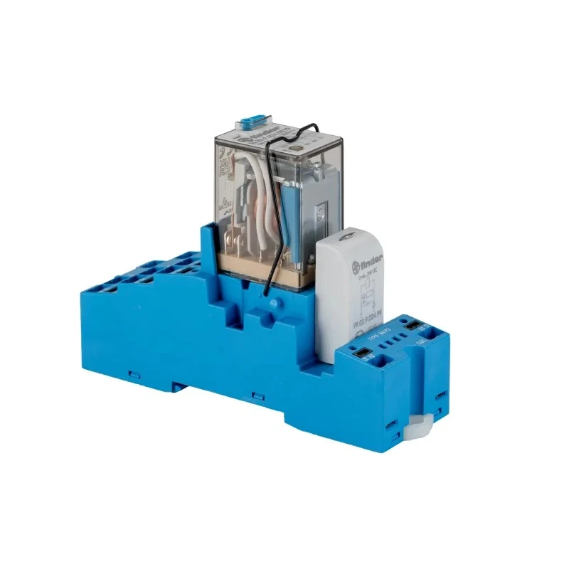Finder Electromechanical Interface Relay 24V DC Coil 3PDT 10A Push-in Terminal DIN Rail Mount 58.P3.9.024.0050SMA