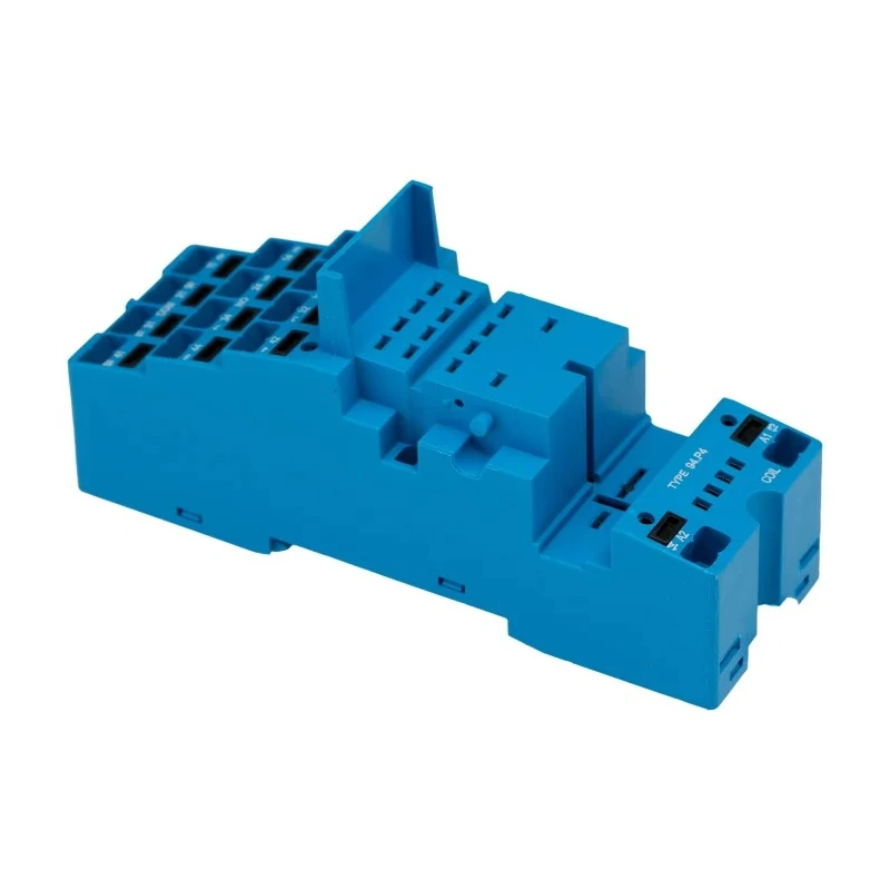 Finder 94 DIN Rail Relay Socket 250V AC 10A Push-in Terminal Type Compatible with 55.32 and 55.34 Relay 94.P4SMA