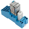 Finder Interface Relay, 24V DC Coil, 4PDT Contact Configuration, 7A Switching Current, DIN Rail Mount 58.P4.9.024.0050SMA