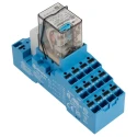 Finder Interface Relay, 24V DC Coil, 4PDT Contact Configuration, 7A Switching Current, DIN Rail Mount 58.P4.9.024.0050SMA