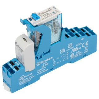 Finder 4C Series Interface Relay DIN Rail Mount 24V dc Coil DPDT-2 CO 20mA 8A 4C.P2.9.024.0050SPA
