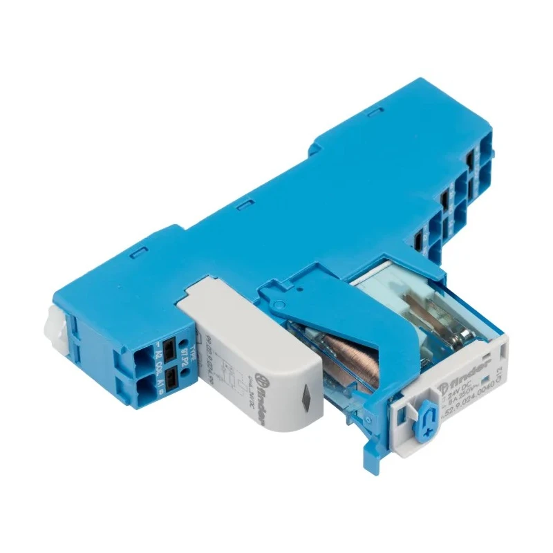 Finder 4C Series Interface Relay DIN Rail Mount 24V dc Coil DPDT-2 CO 20mA 8A 4C.P2.9.024.0050SPA