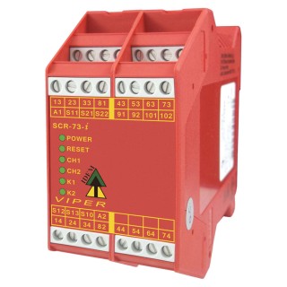 IDEM SCR-73-i Screw Terminals 24V AC/DC Safety Relay 7 Safety Contacts 3 Auxiliary Contacts 4W Power 6A Contact 280005