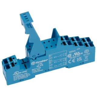 Finder 95 DIN Rail Relay Socket 250V AC 10A Push-in Termination 95.P5SPA
