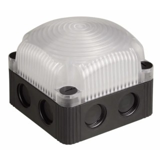Werma Clear LED Beacon 24V DC Base Mount, Polycarbonate Housing, IP67, IP66, Steady Light Effect 853.480.55