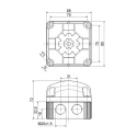 Werma Clear LED Beacon 24V DC Base Mount, Polycarbonate Housing, IP67, IP66, Steady Light Effect 853.480.55