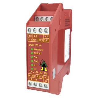 IDEM Safety Relay SCR-21-i Screw Terminals 24V ac/dc 3 Safety Contacts 1 NO/3 NC 2W Power 6A Contact Current 280001