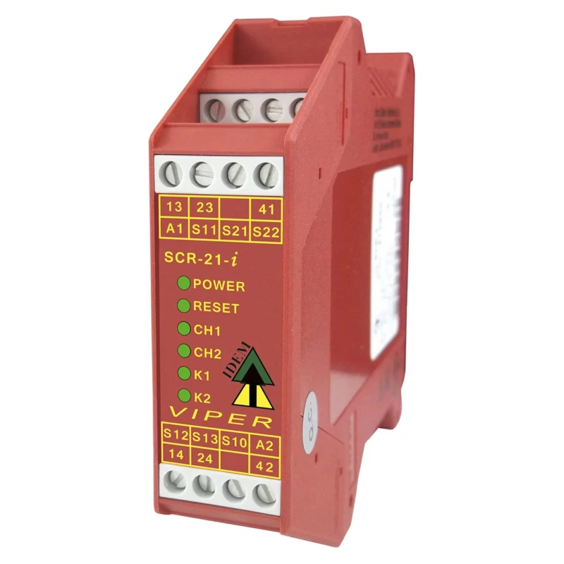IDEM Safety Relay SCR-21-i Screw Terminals 24V ac/dc 3 Safety Contacts 1 NO/3 NC 2W Power 6A Contact Current 280001