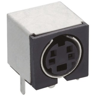 Lumberg Right Angle Miniature DIN Socket 6 Pole 100V AC 1A Through Hole Female TM-0508 A/6