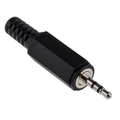 Lumberg Jack Connector 2.5 mm Cable Male 3 Stereo, 500mA Solder KLS 13