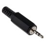 Lumberg Jack Connector 2.5 mm Cable Male 3 Stereo, 500mA Solder KLS 13