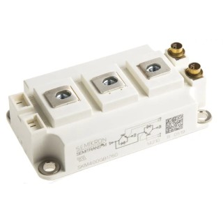 Semikron Danfoss N-Channel IGBT Module 430A 1700V 7-Pin SEMITRANS Panel SKM400GB176D