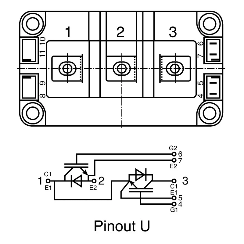 Semikron Danfoss N-Channel IGBT Module 430A 1700V 7-Pin SEMITRANS Panel SKM400GB176D