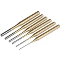 RS PRO 6-Piece Parallel Pin Punch Set, 2mm to 8mm Shank, 150mm Overall Length, Chrome Vanadium Steel, DIN 7255 505-8688