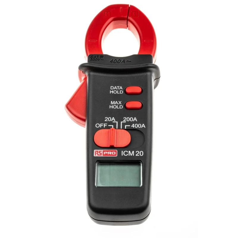 RS PRO Clamp Meter 400 A ac 999 V ac CAT III Non-Contact Voltage Detector ICM20