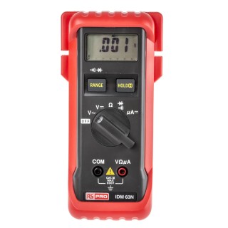 RS PRO High-Performance Handheld Multimeter 600V DC, 3200 Count LCD Display IDM63N