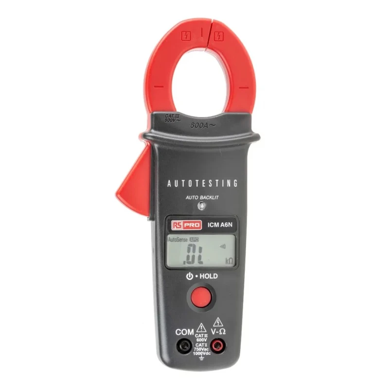 RS PRO Clamp Meter AC 600 A 999.9 V DC 750 V AC Non-Contact Voltage Detector ICMA6