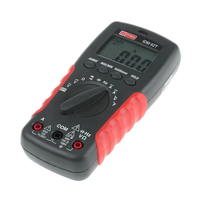 RS PRO Handheld Multimeter IDM62T 1kV DC Voltage 750V AC Voltage 10A AC/DC Current 20MHz Frequency Counter Taiwan IDM62T